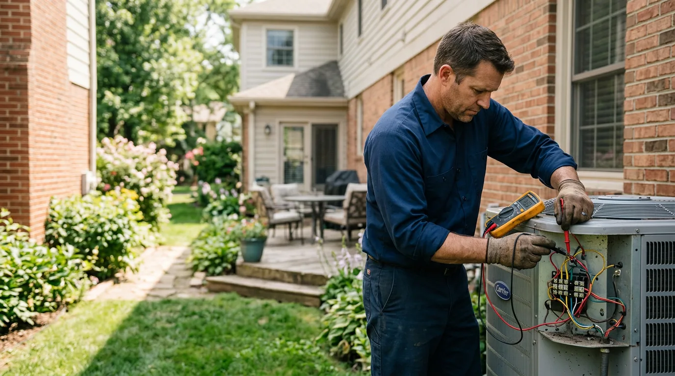 HVAC technician working near East Alton, IL